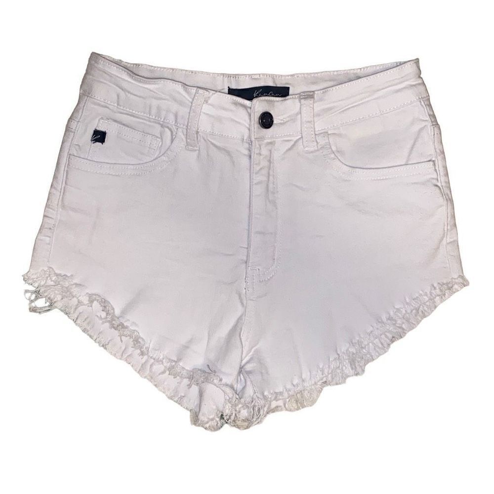 Kancan Los Angeles High Waist White Shorts Cutoff Size 26